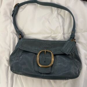 Rare Y2K Coach Blue Patent Leather Bleeker Bag